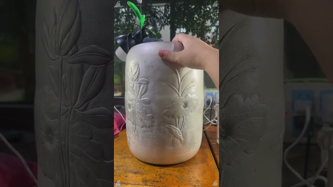 Do you like the finished lotus water jar made of pure silver#Silver pot#Artisan#Intangible