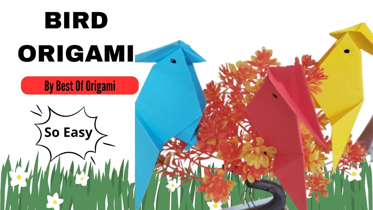HOW TO MAKE PAPER OF BIRD ? || TUTORIAL BIRD OF PAPER || EASY PAPER || DIY CRAFT
