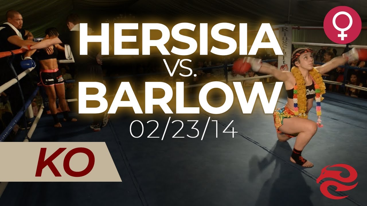 Maritzarda Hersisia vs. Iman Barlow, female Muay Thai fight and KO.