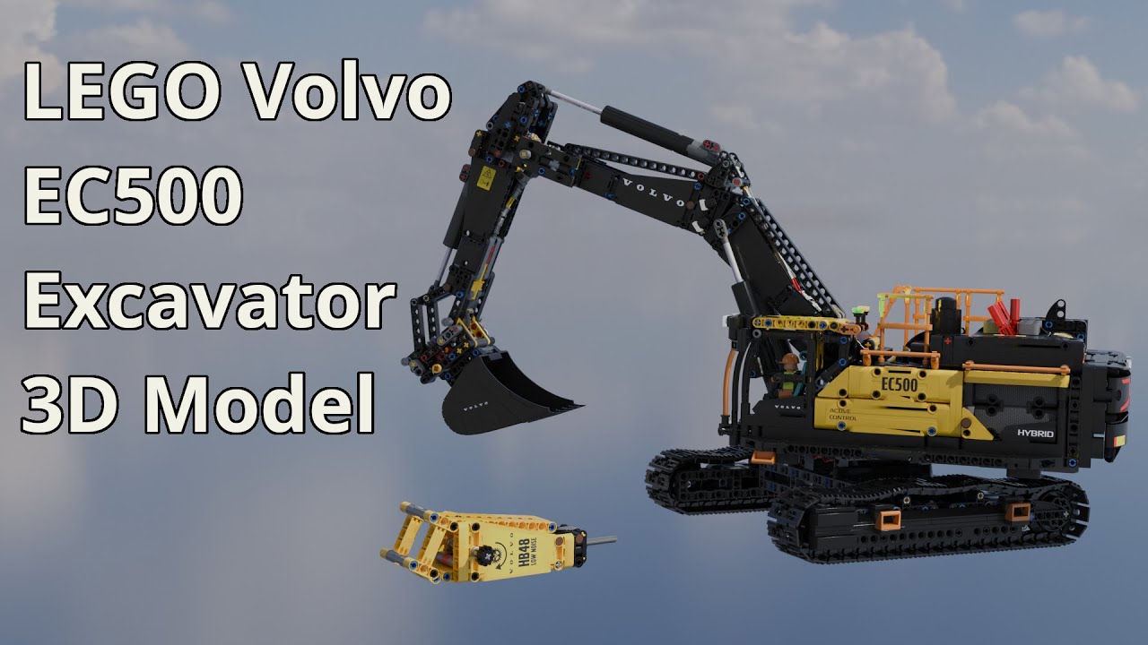LEGO 42215 Volvo EC500 Hybrid Excavator 3D Model