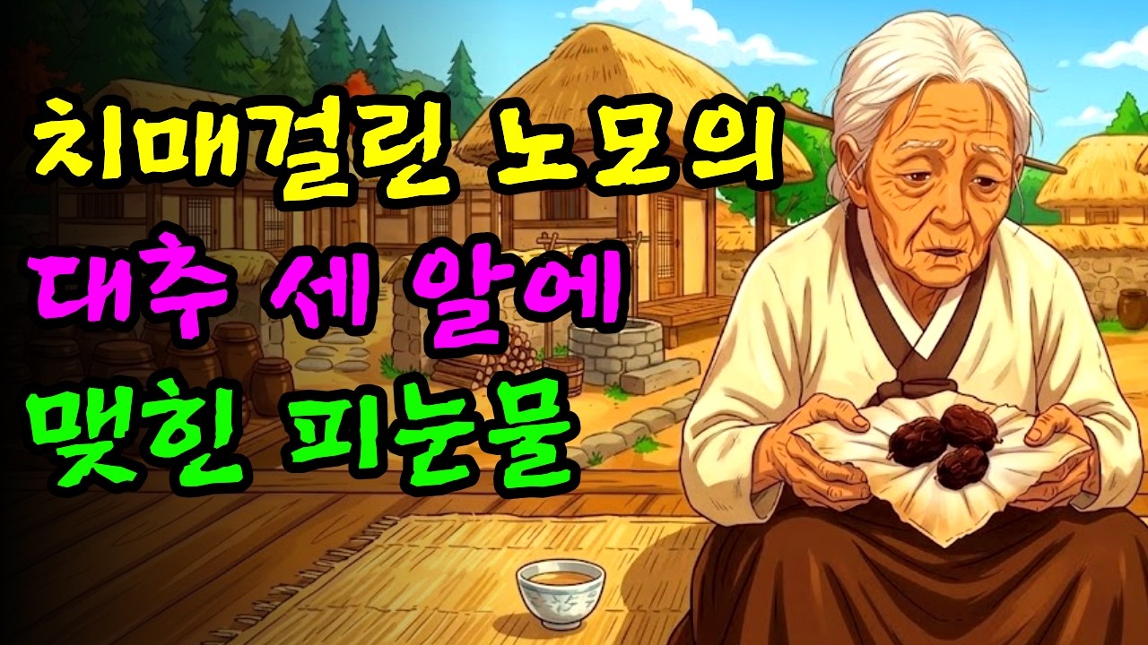 치매 걸린 노모가 숨긴 대추 세 알을 발로 찬 아들이 피눈물 흘리며 참회한 이유ㅣ야담ㅣ민담ㅣ옛날이야기