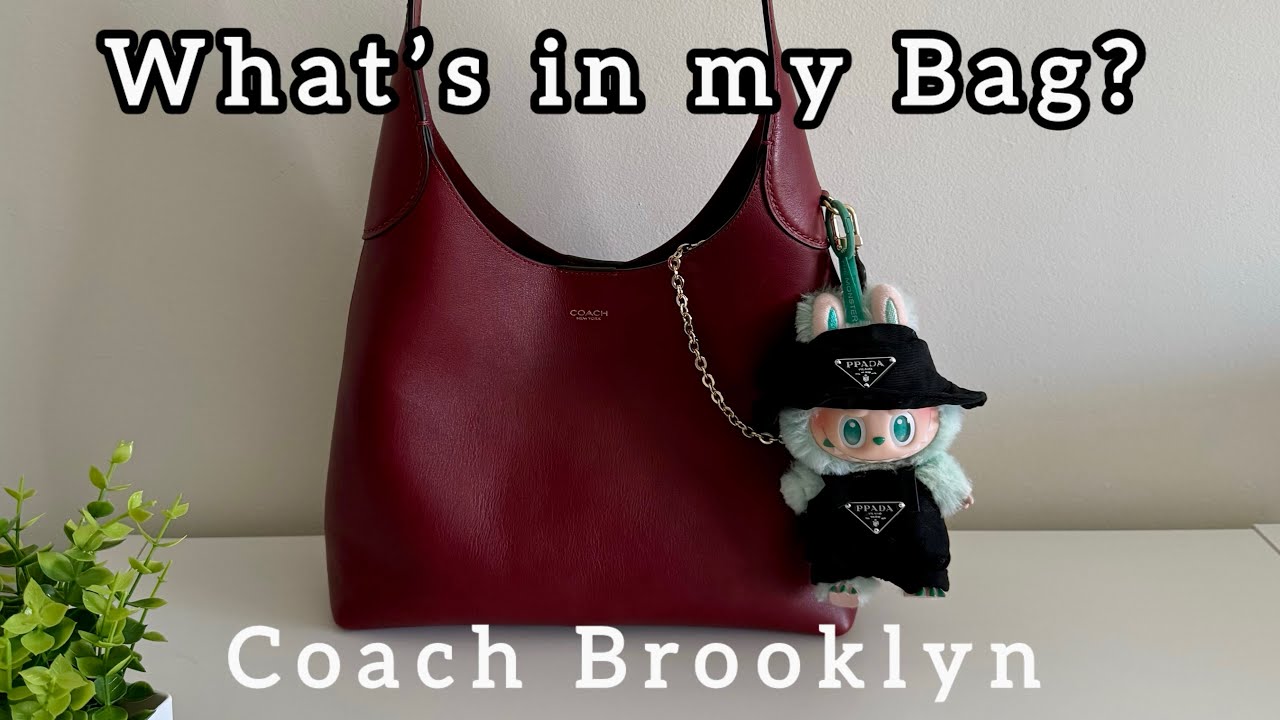 What’s in My Bag? | Coach Brooklyn 28 in Dark Ruby | Everything Fits