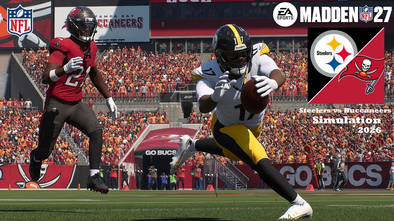Симуляция Madden 27: Pittsburgh Steelers против Tampa Bay Buccaneers (обновленные составы), геймп...