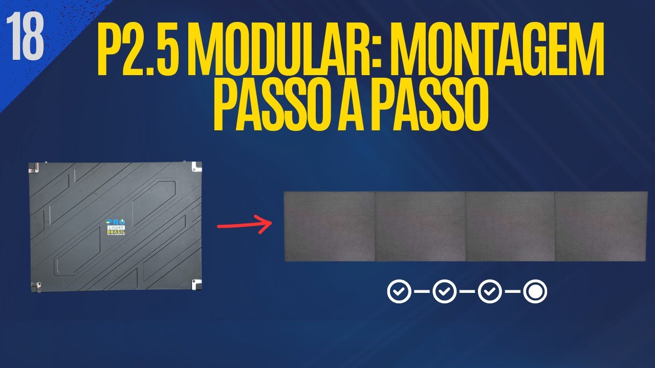 Painel de led modular P2.5 - Montagem Passo a passo