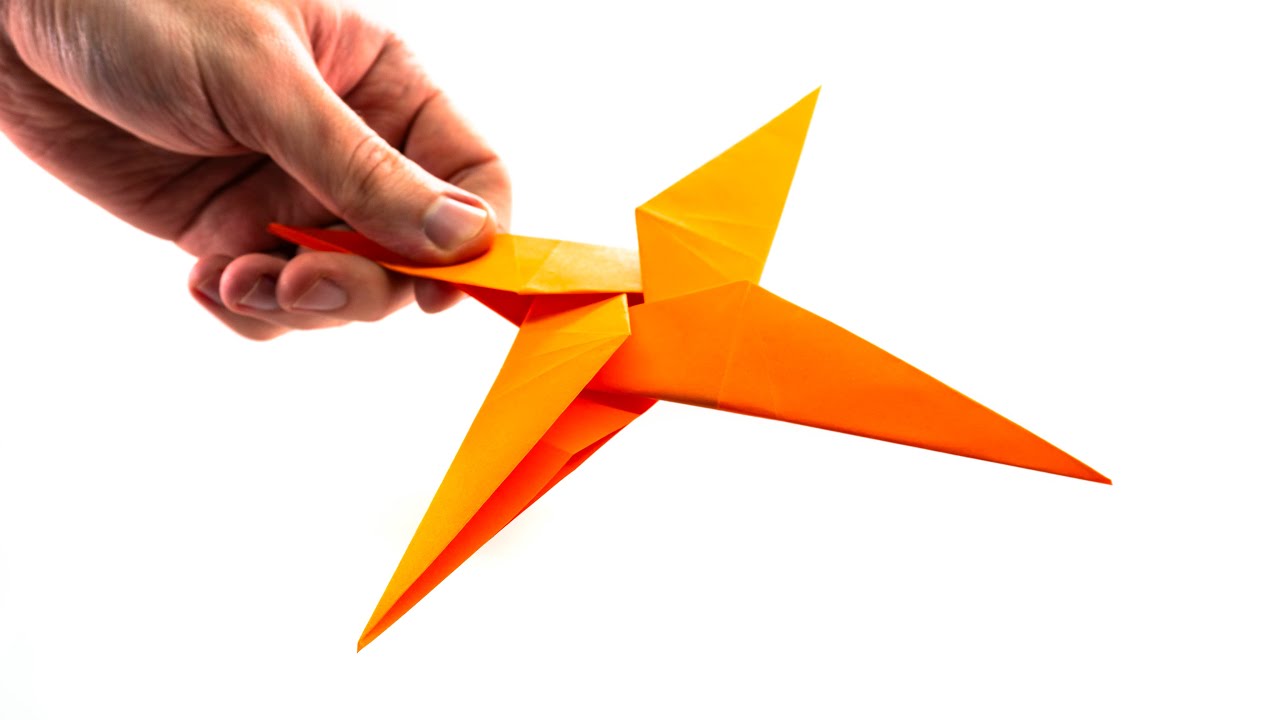 How to make an origami ninja star. Paper weapons.