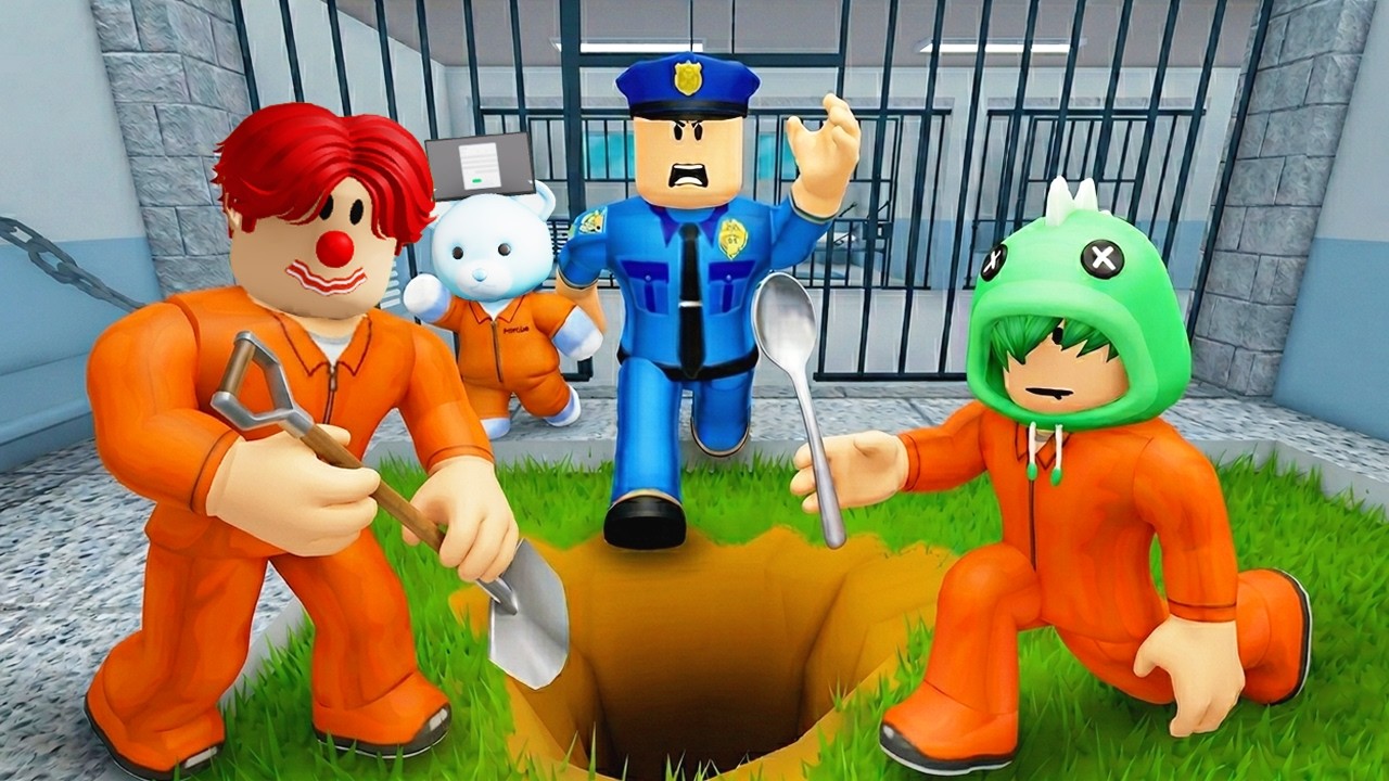 穴を掘って牢屋から脱獄しろ！！【ロブロックス】