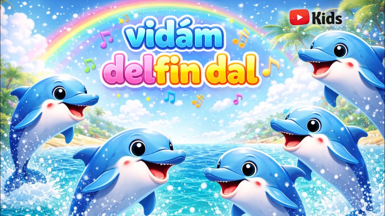 Vidám delfinek a vízben_dal_ 4K | Happy dolphins in the water 4K