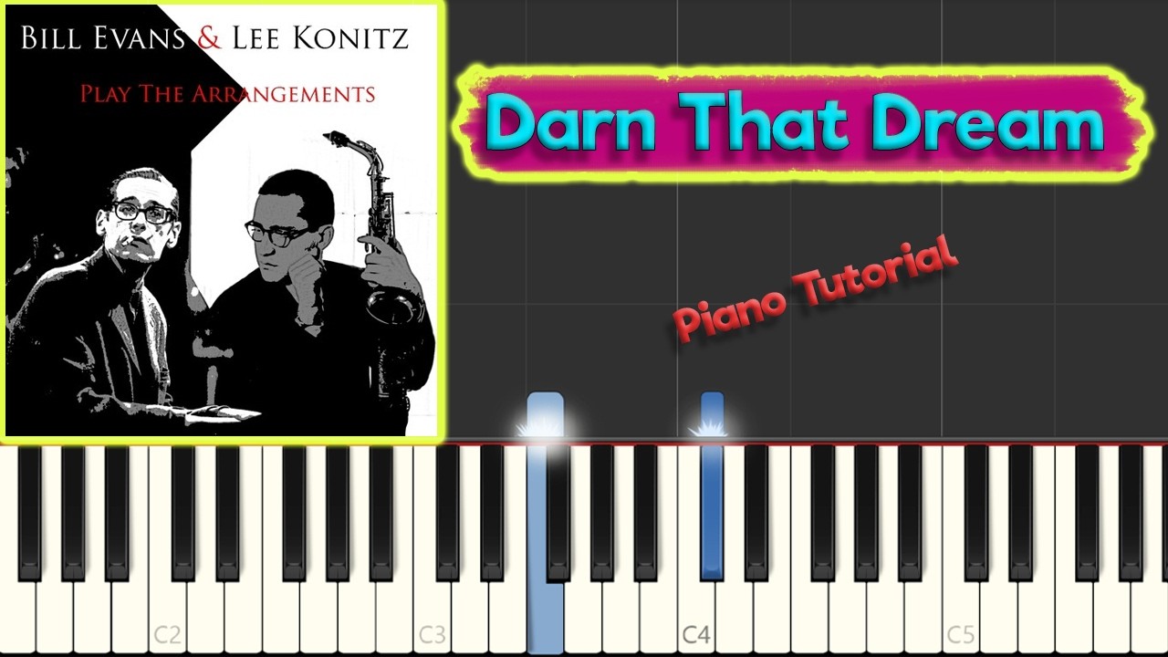 Darn That Dream - EASY Jazz Piano Tutorial (~sheets and MIDI in description~)