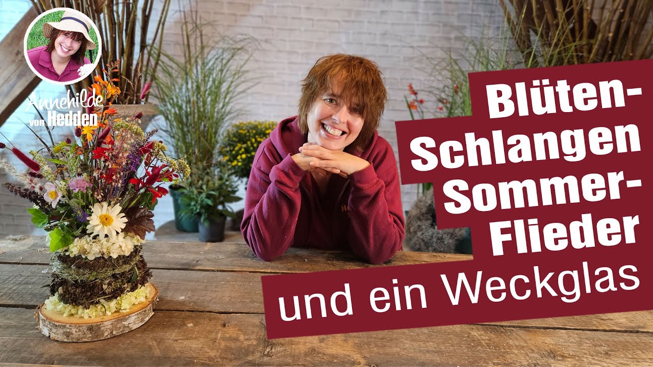 Blüten - Schlangen, Sommer - Flieder und ein altes Weckglas. 3 DIY Dekotipps für die Sommerparty