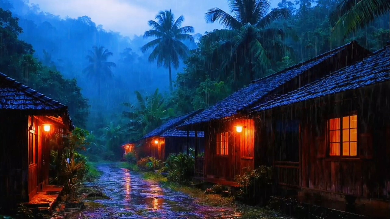 Relaxing Heavy Rain & Thunder Sounds For Deep Sleep, Insomnia Relief | Rain And Thunder Sleep Aid