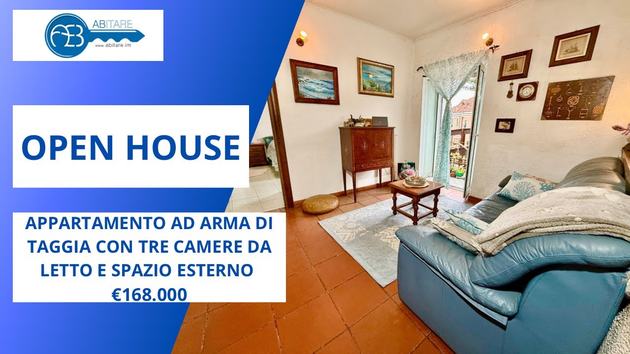 APPARTAMENTO AD ARMA DI TAGGIA CON TRE CAMERE DA LETTO E SPAZIO ESTERNO