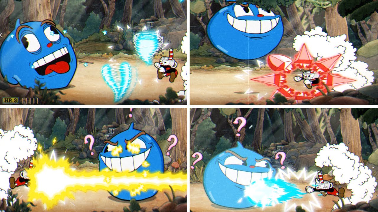 Cuphead DLC - What If You Fight Boss Goopy with All Super EX Attacks