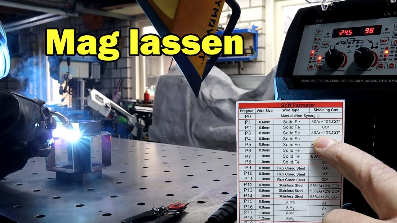 Met de Lascentrum Alles Kunner Mag en Mag puls lassen synergetisch hoe doet hij dat.