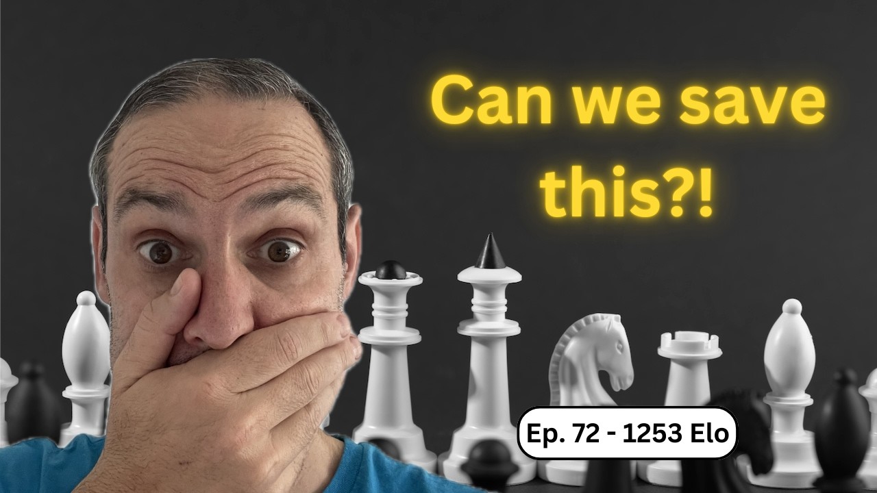 Episode 72 of Road to 1500 Elo - Endgame Drama in the Scandinavian — Can I Save This?