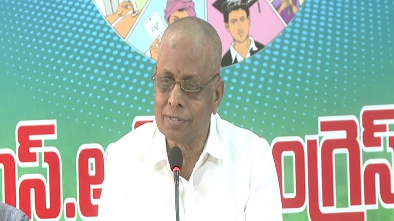YSRCP Senior Leader Dadi Veerabhadra Rao Press Conference at Vizag Party Office.