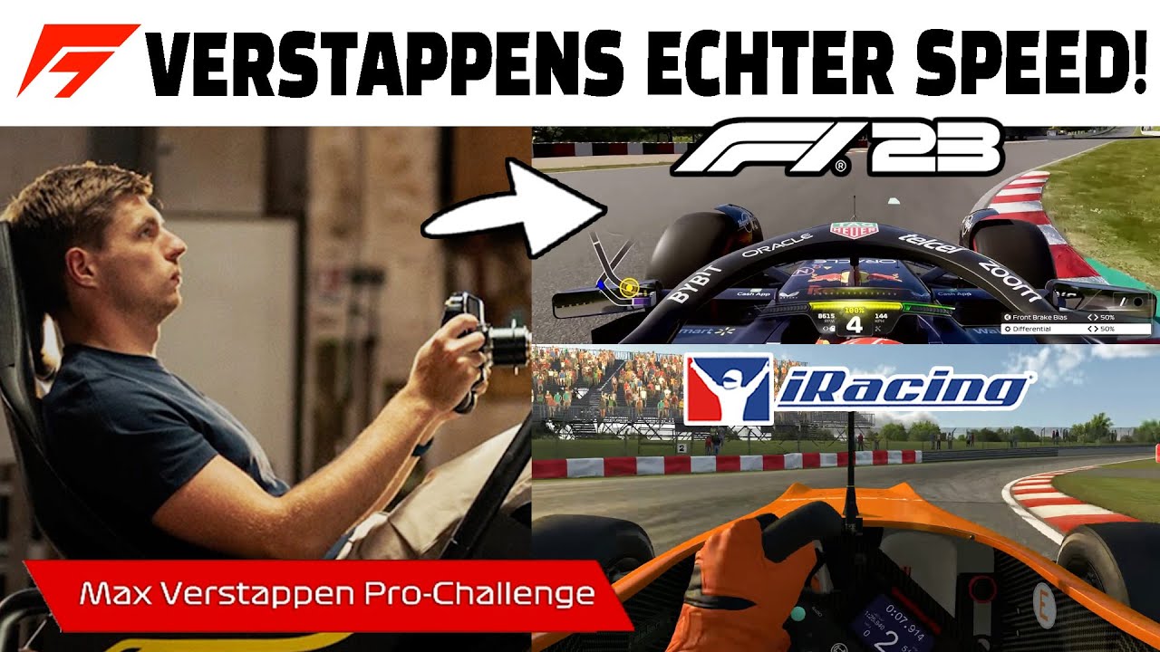 So schnell ist Max Verstappen wirklich in einer Rennsimulation | F1 23 vs. iRacing