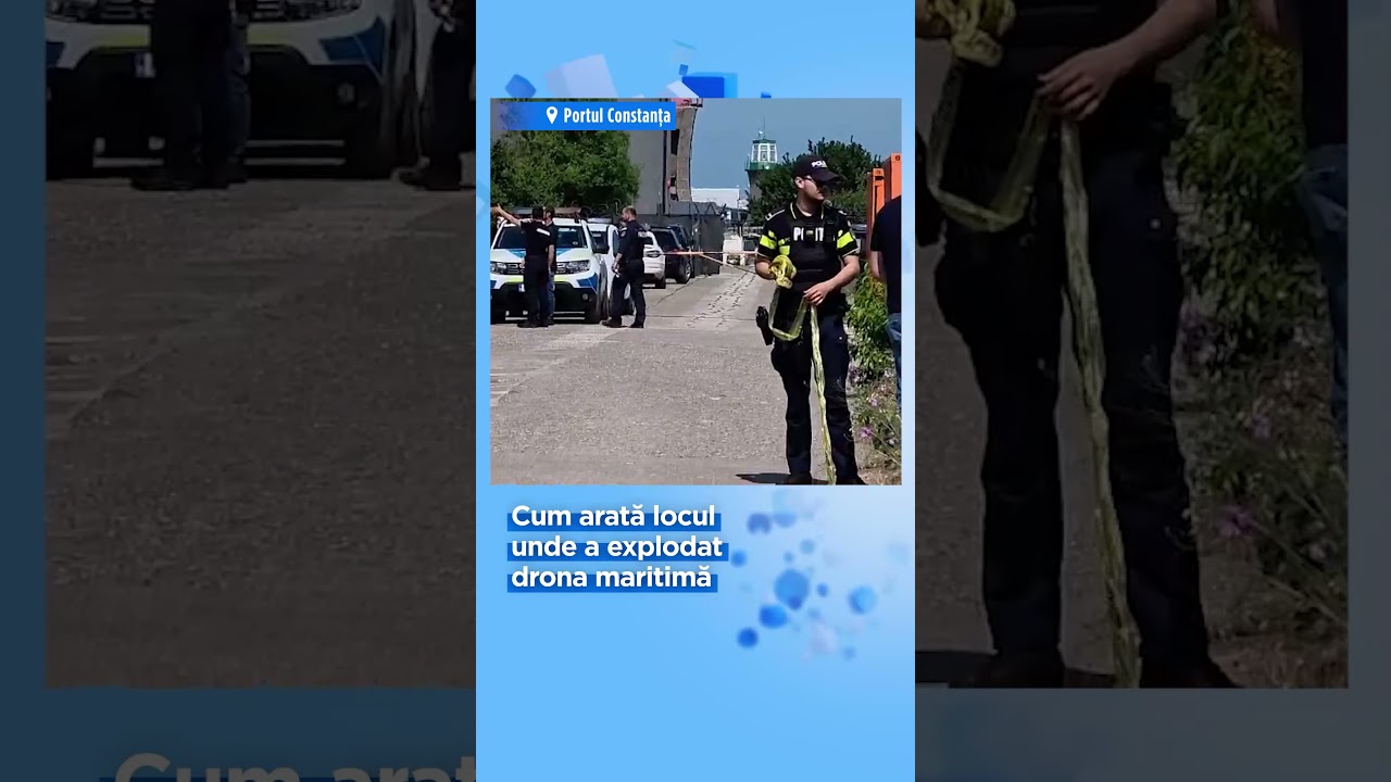 Cum arată locul unde a explodat drona maritimă din Portul Constanța