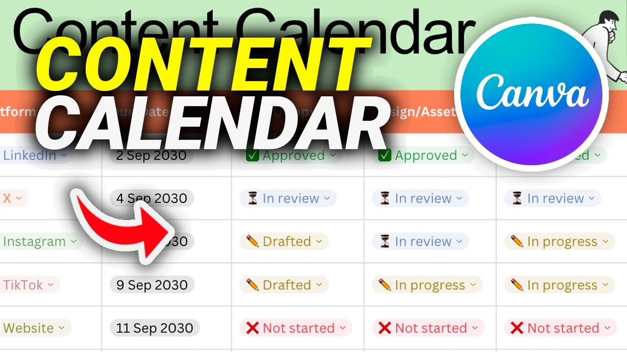 How To Make a Content Calendar in Canva