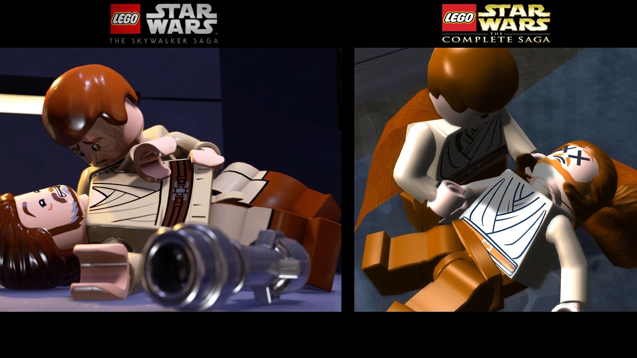 The Death Of Qui-Gon Jinn: LEGO Star Wars The Skywalker Saga VS LEGO Star Wars The Complete Saga