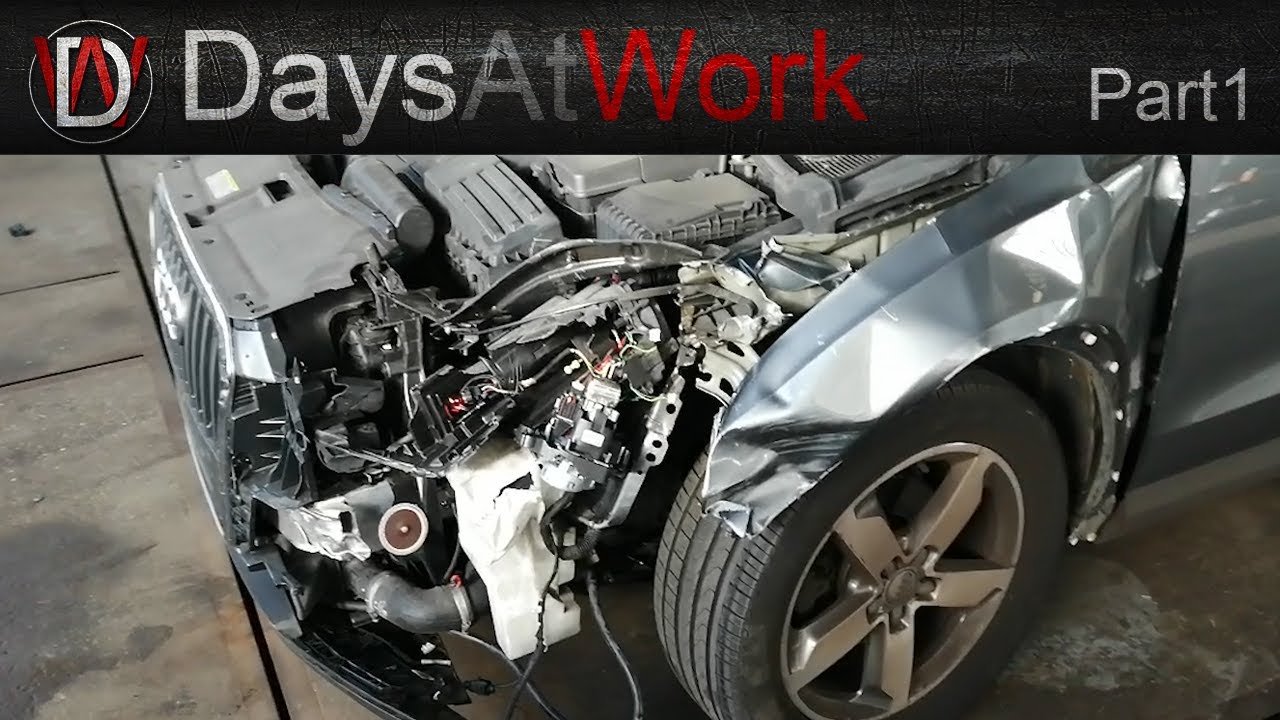 Day At Work - Working on Audi Q3 - Part1 [Disassembling Broken Parts]