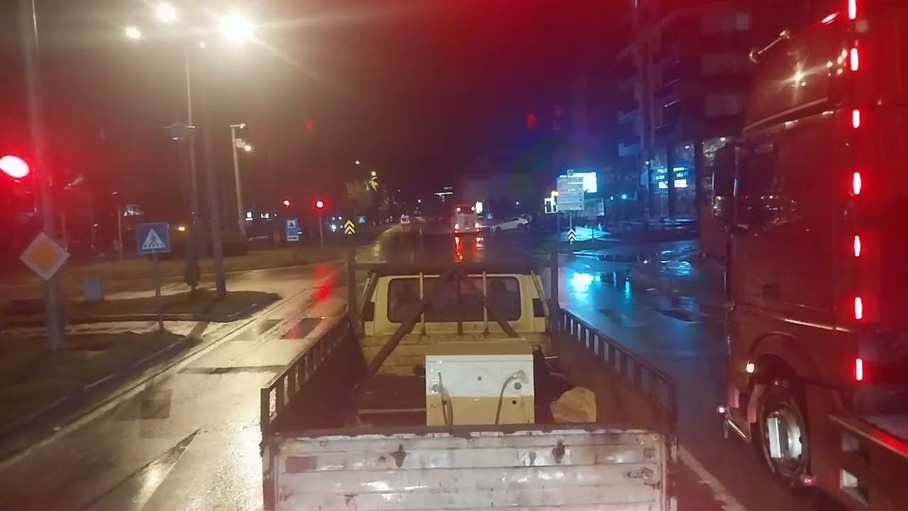 Gece Tır Sürüşü | 33 Dakikalık Uzun Yol Yolculuğu | Rahatlatıcı Sürüş