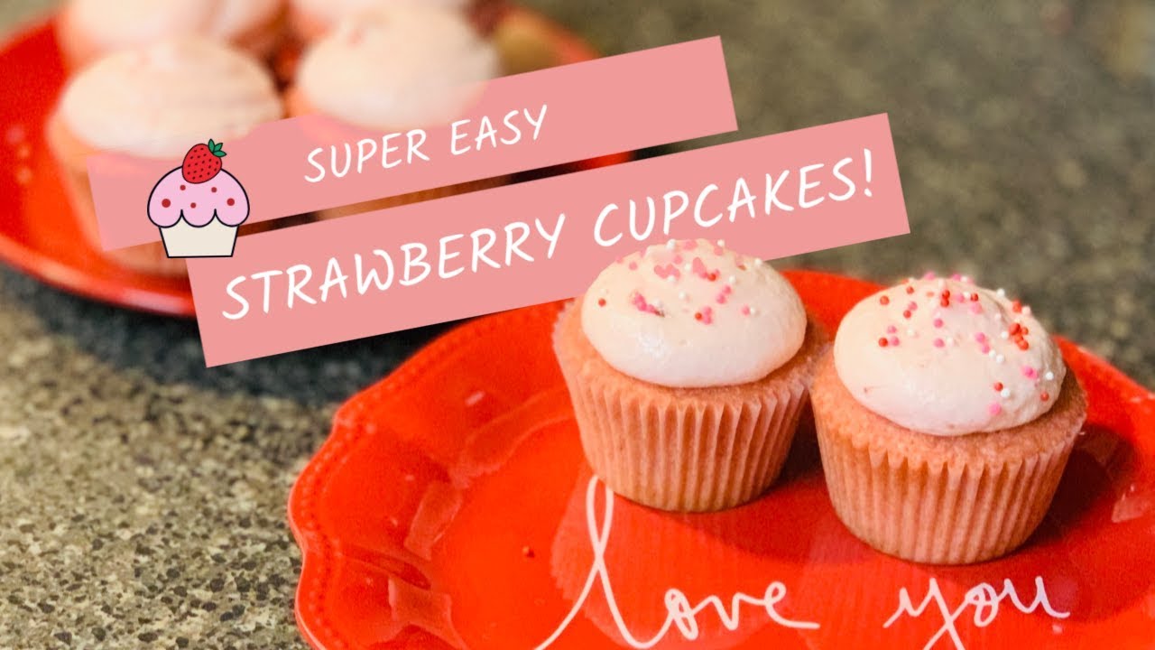 STRAWBERRY CUPCAKES | EASY DELICIOUS RECIPE