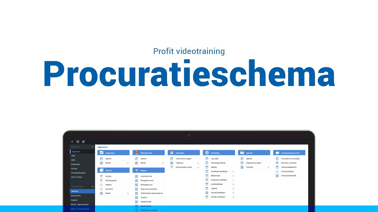 Procuratieschema en workflow vastleggen