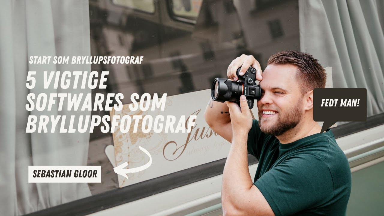 Fem vigtige softwares jeg bruger som bryllupsfotograf