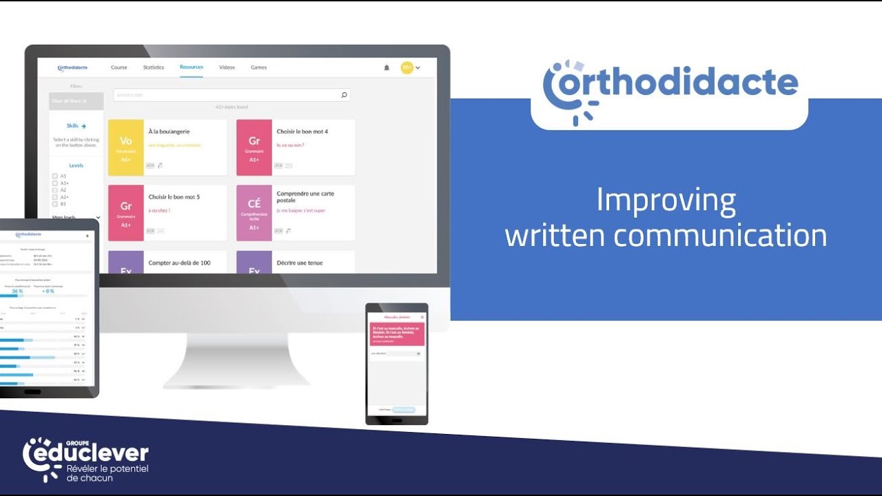 Improving written skills with Orthodidacte - E-learning