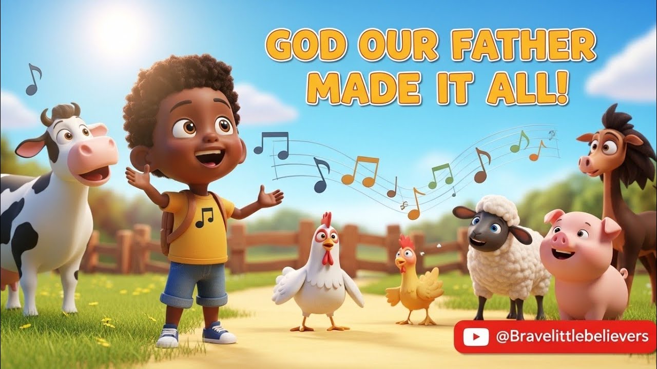 God our Father Made it all | Christian kids Version | E I E I O