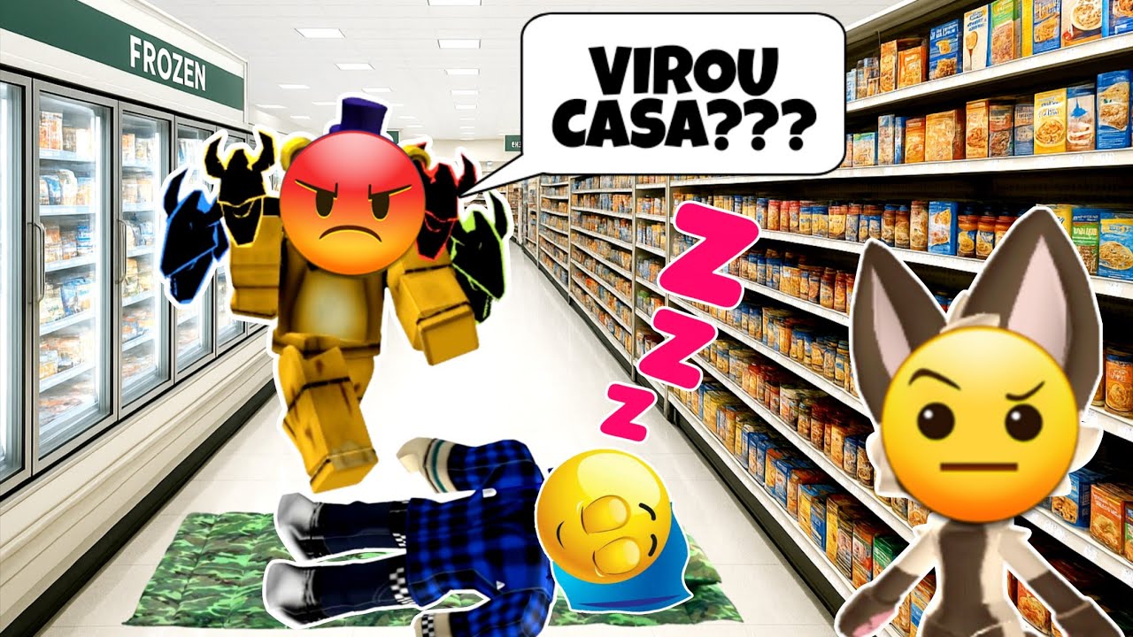 O Funcionário Que Dorme No Supermercado Porque Foi Expulso De Casa - História Roblox 