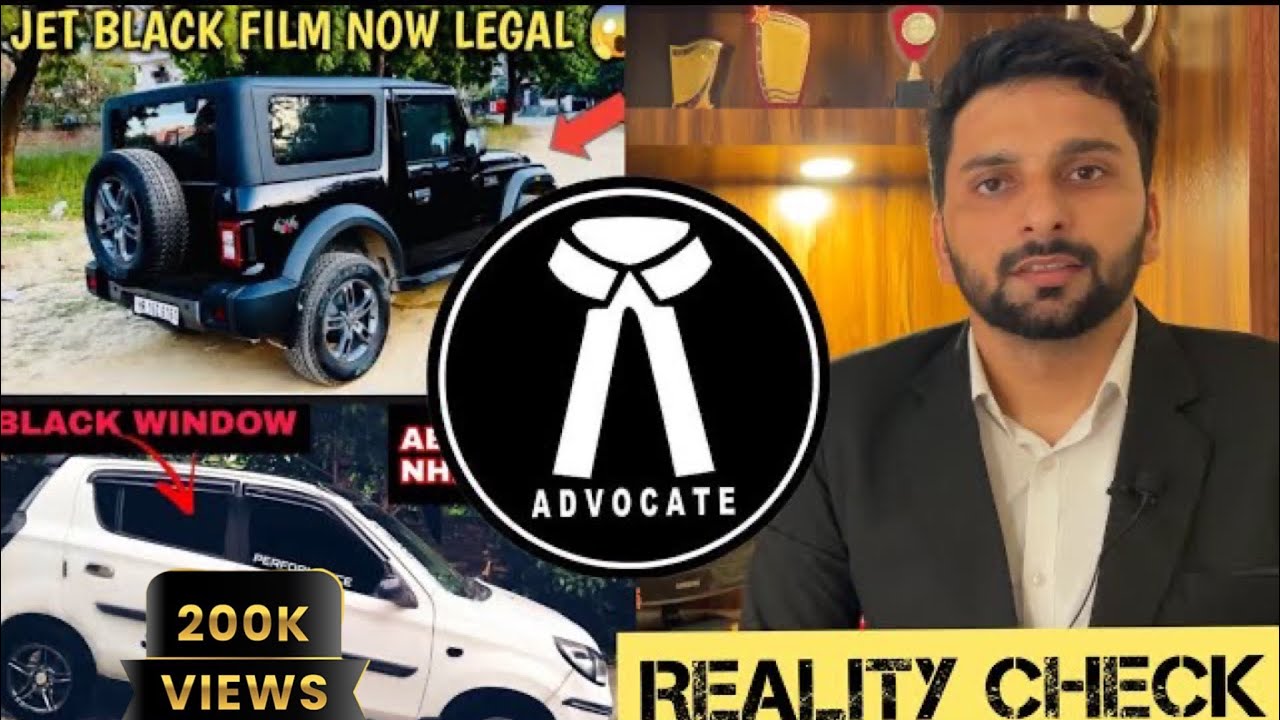 Tinted glass & Black film of car | legal | sun shades | Reality check