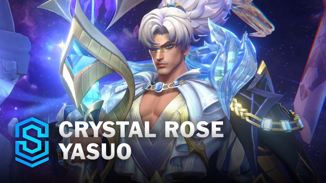 Crystal Rose Yasuo Wild Rift Skin Spotlight