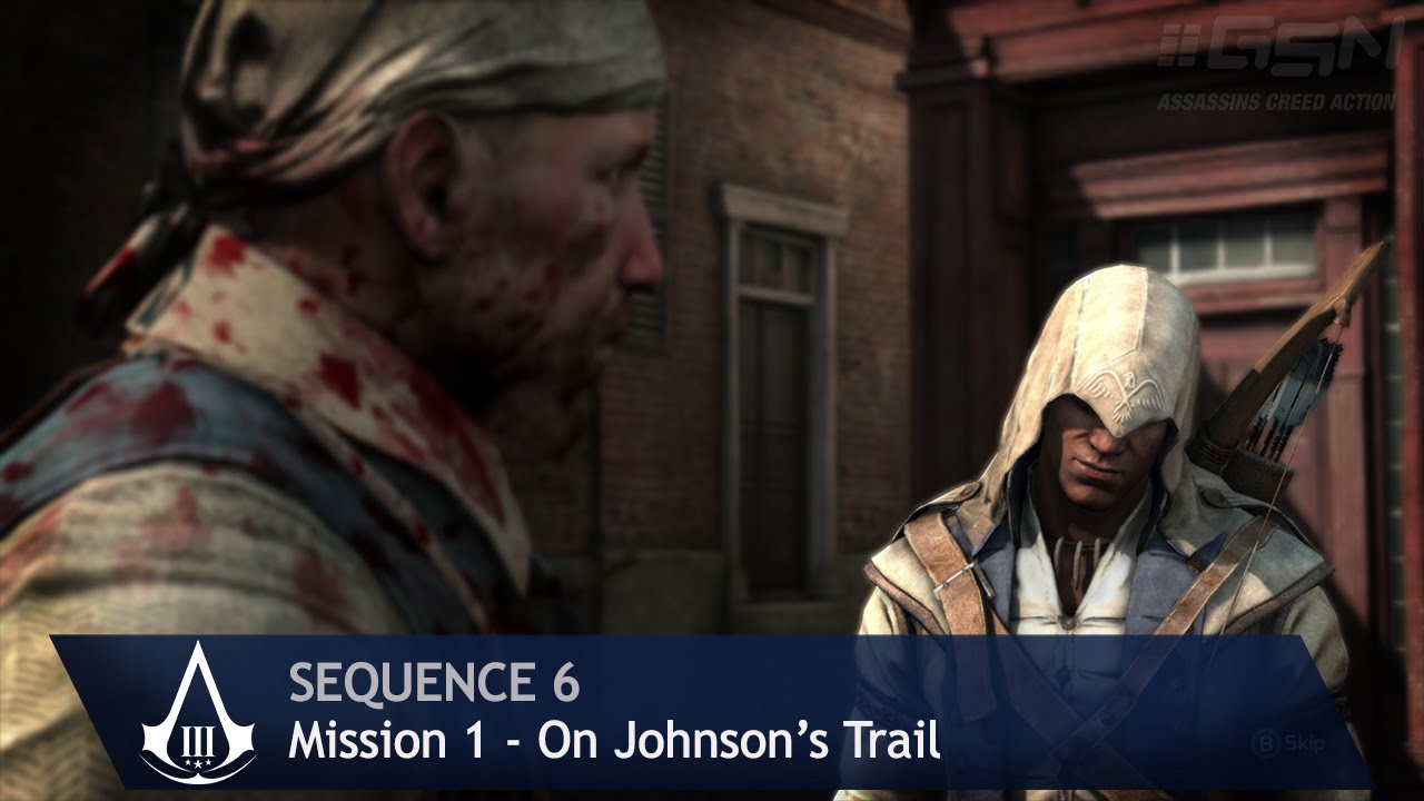 Assassin's Creed 3 - Sequence 6 - Mission 1 - On Johnson's Trail (100% Sync)