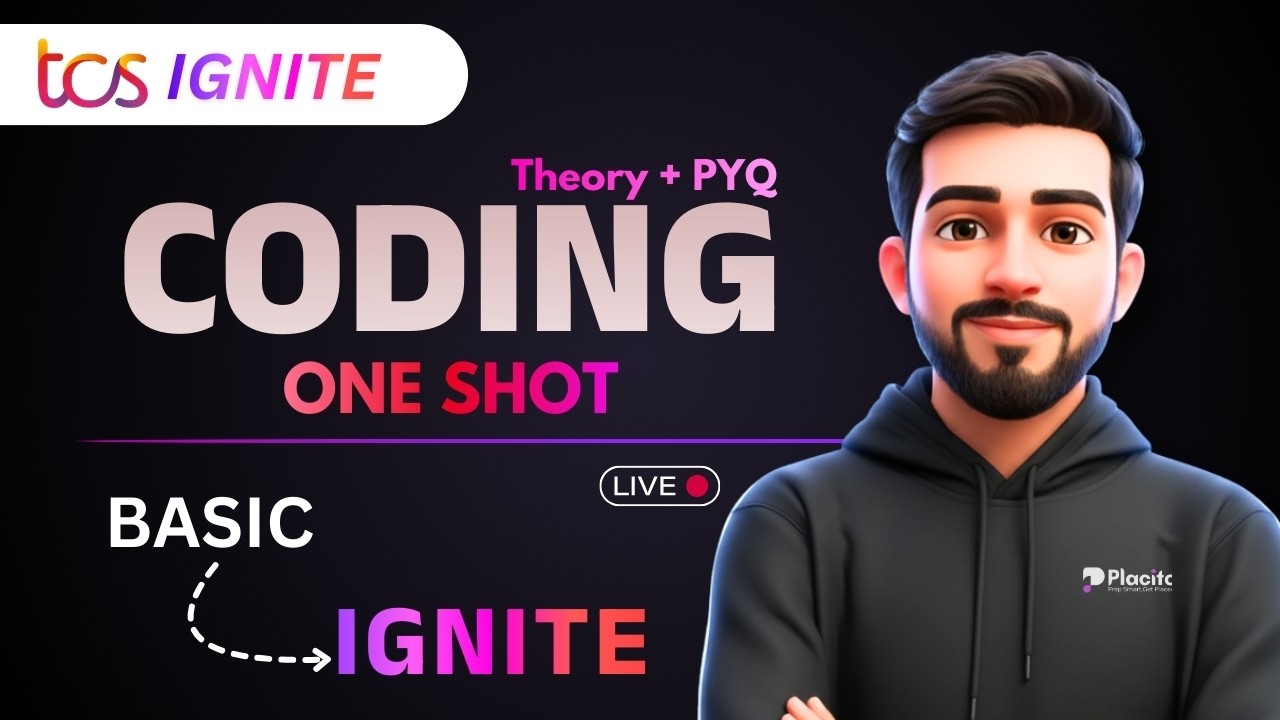 TCS Ignite Coding One Shot 🔥 Theory + PYQ from Basics | Complete Coding Preparation 2026 | TCS NQT