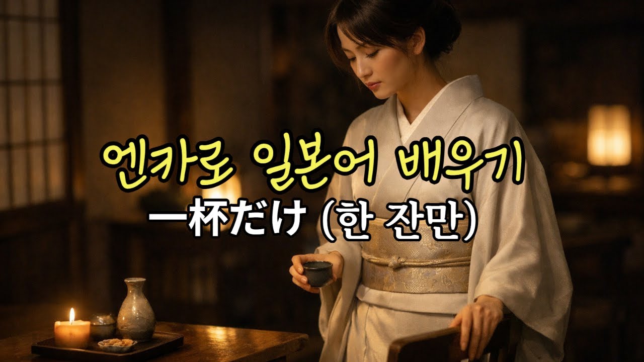 엔카로 일본어 배우기 ｜一杯だけ(한 잔만) ｜静けさが深くなる夜