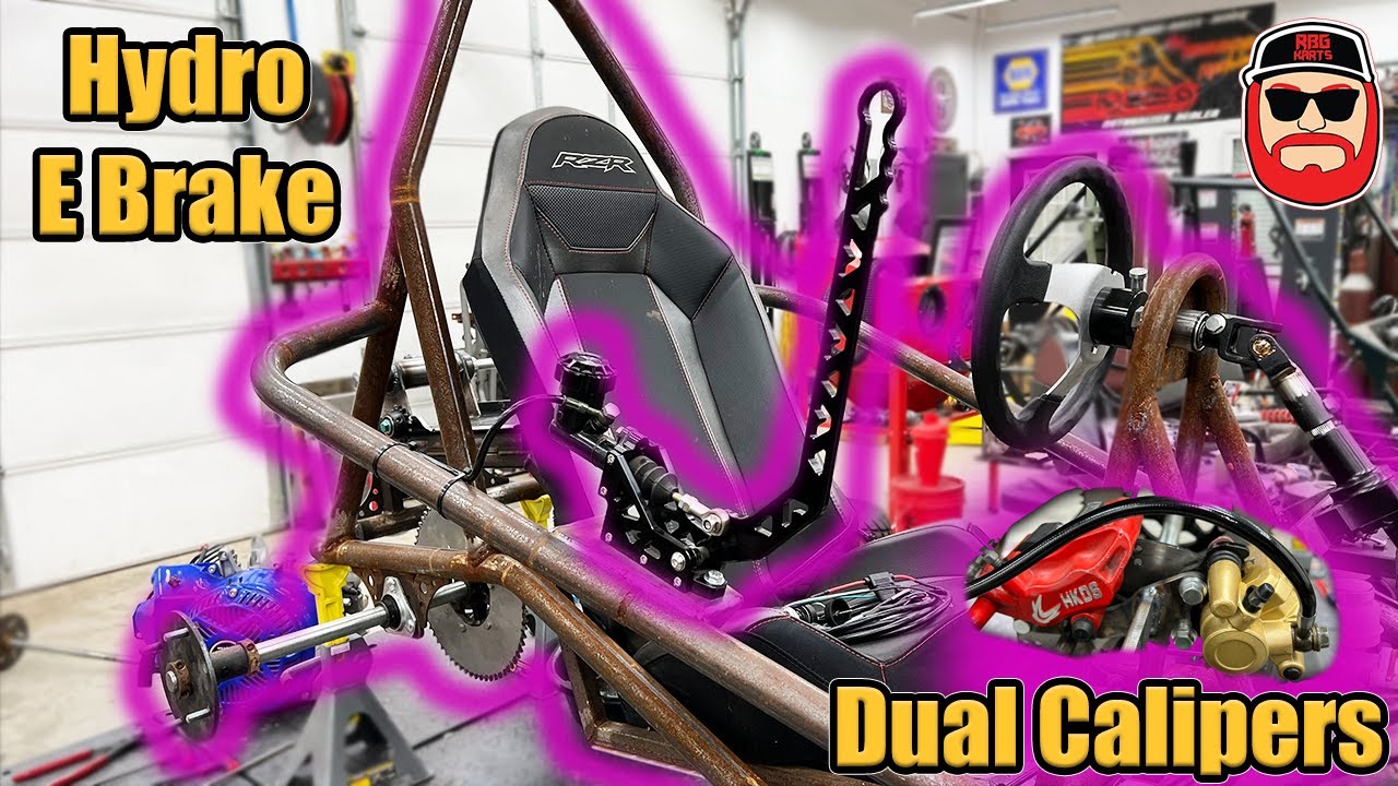 Hydro E Brake With Dual Calipers On A Go Kart! XXXL Go Kart Brake System