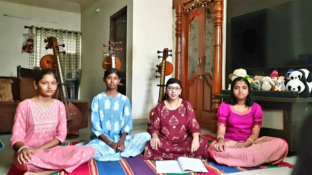 Amba Shridevi teaching bhajan for kids| Navaratri  series|Learn songs for Navratri | song #2 #music 