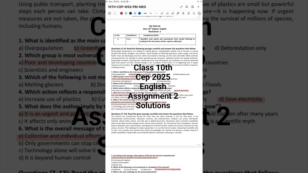 class 10th cep english assignment 2 solution #pseb_board  #solutions