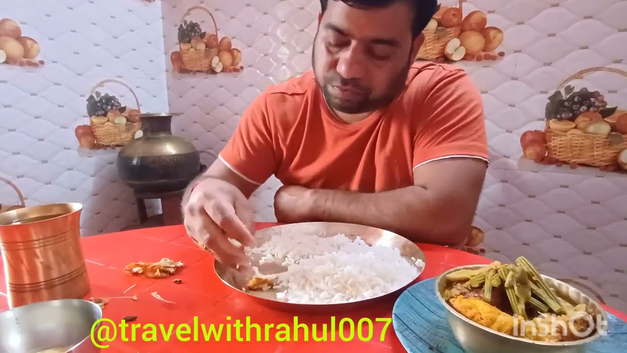 Lunch Time Rice Rui Fish with Moringa #indian #food #viralvideo #reels #viral #travel #nature#foodie