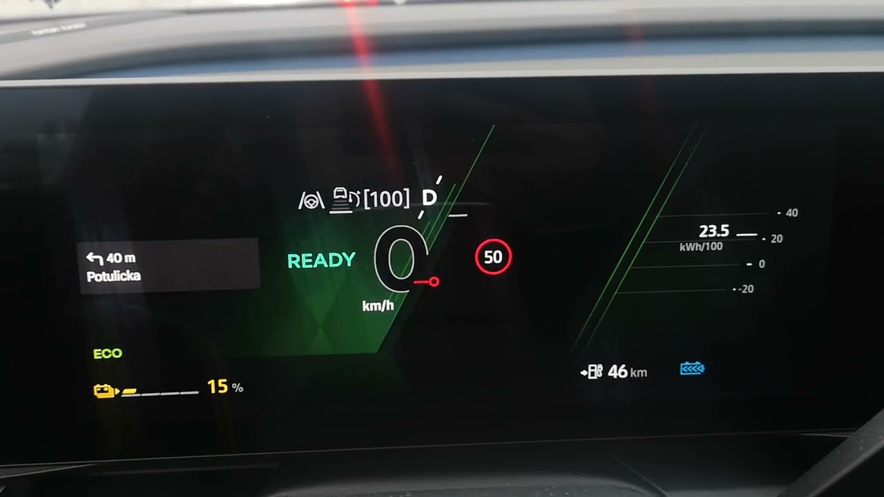 Renault Megane E Tech Electric Esprit Alpine - zmiana konfiguracji wyświetlacza przed kierowcą