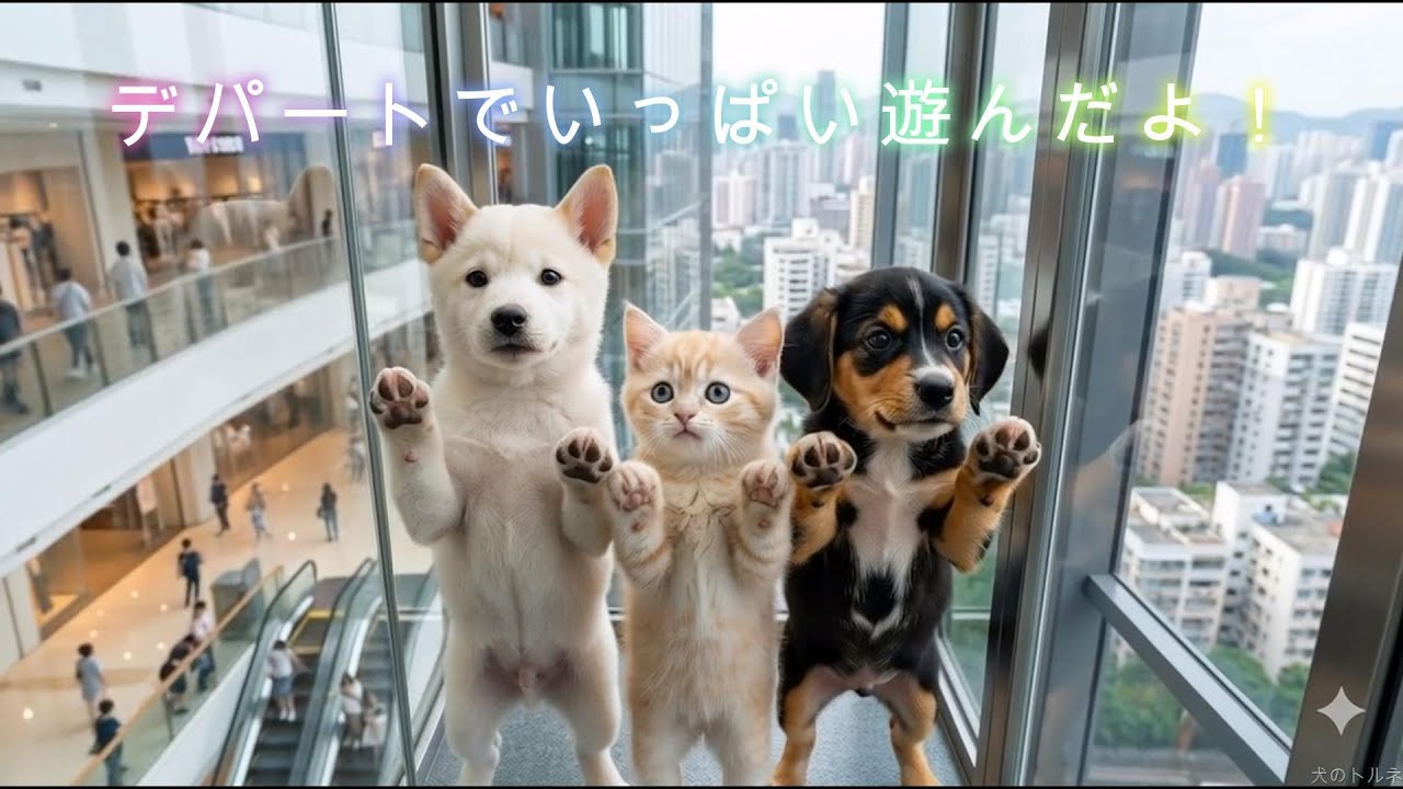 犬のトルネ/デパートでいっぱい遊んだよ！ちょっと食べすぎちゃった💦