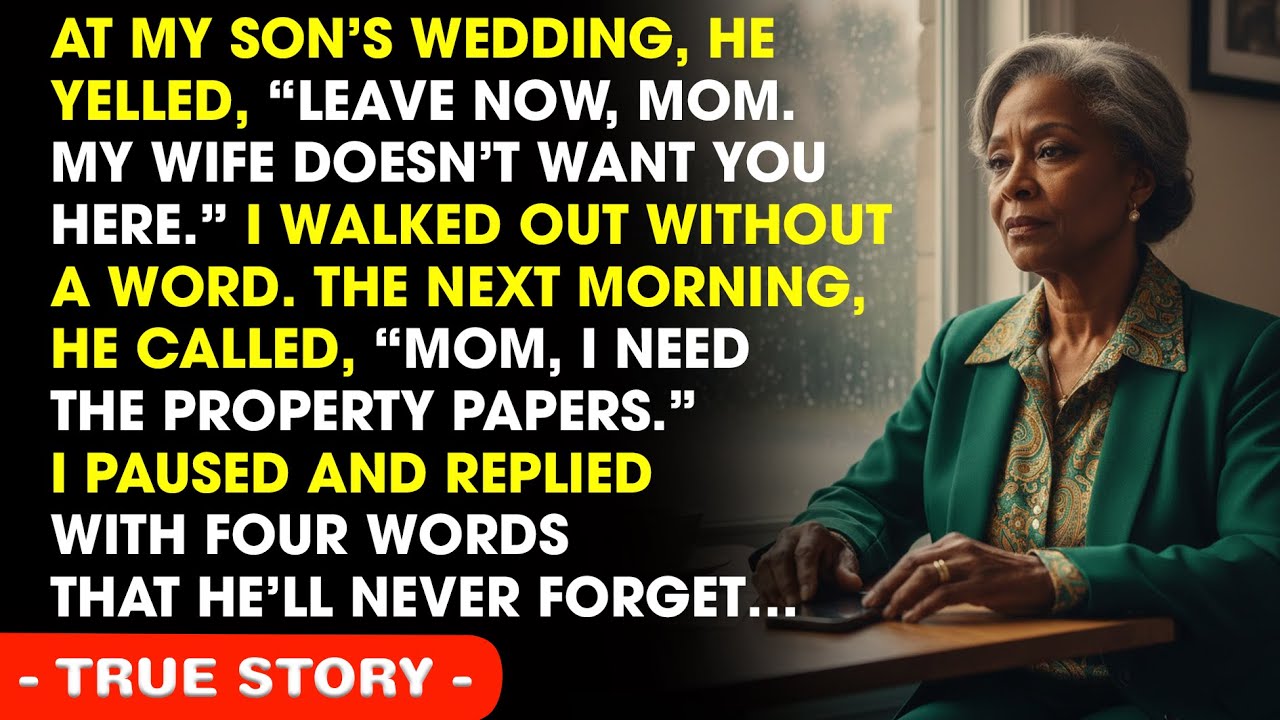 My Son Kicked Me Out of His Wedding — The Next Morning, He Demanded My Property Papers