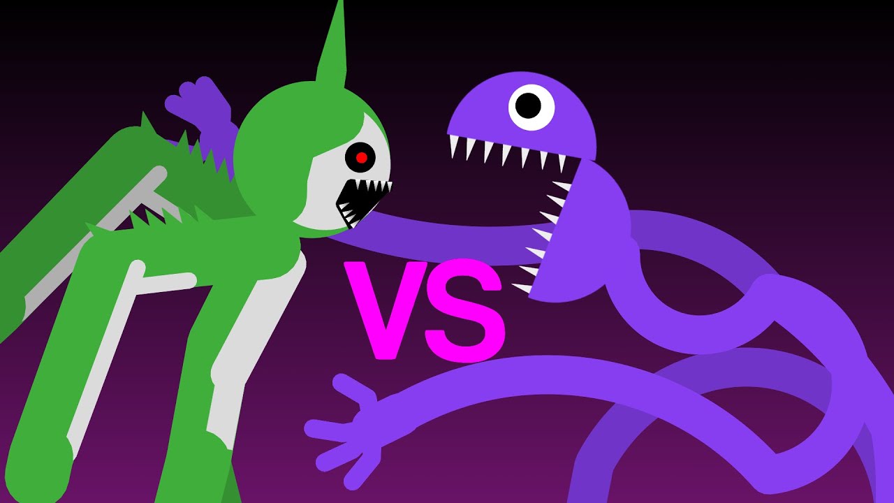 Purple (Rainbow Friends) VS Dipsy Lake (Slenddytubbies) Stick Nodes Animation