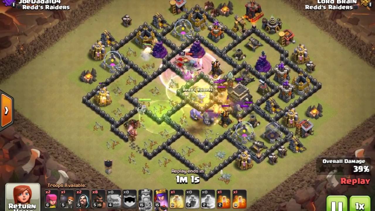 Clash of Clans - TH9 Stoned hobo attack GOHOBO