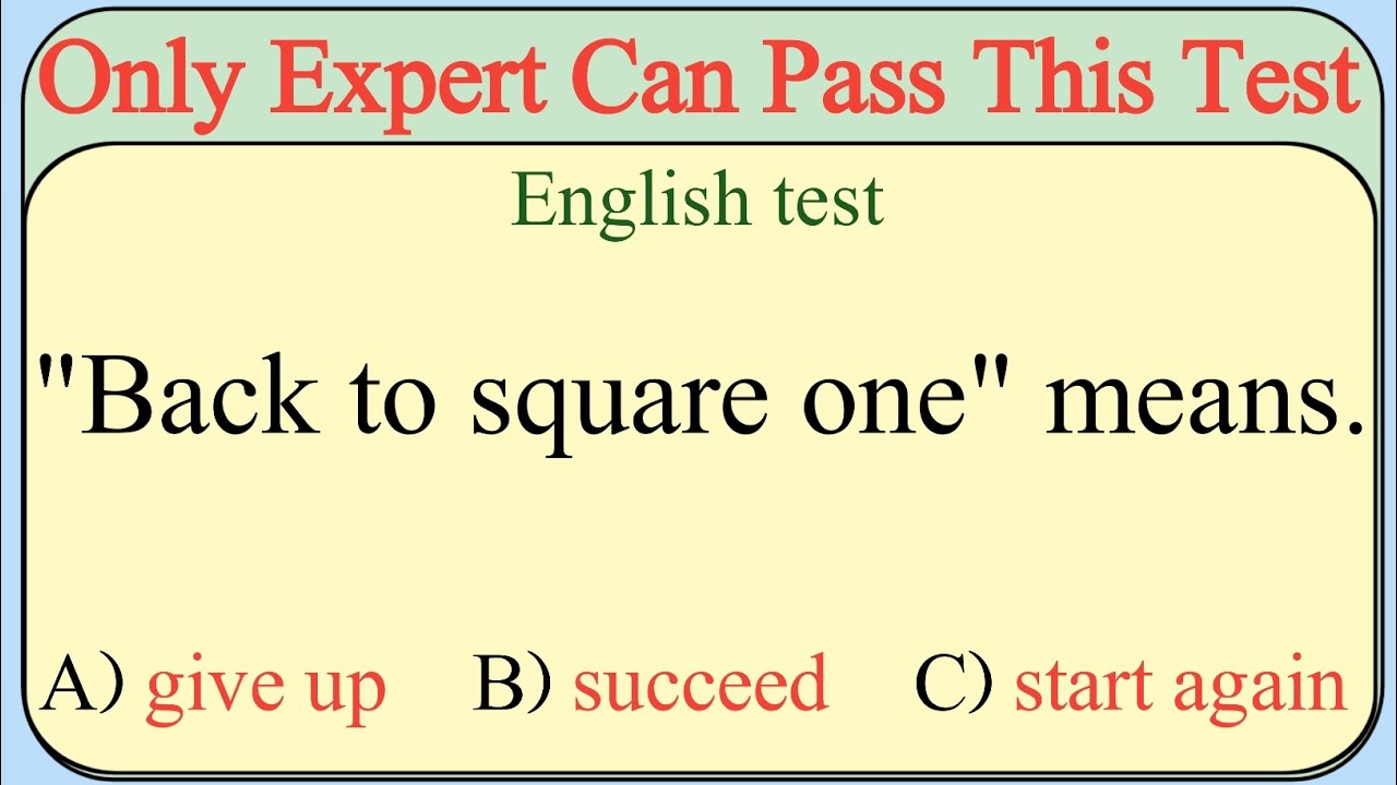 Only Expert Can Pass This vocabulary Quiz Challenge | American English Test ✍️