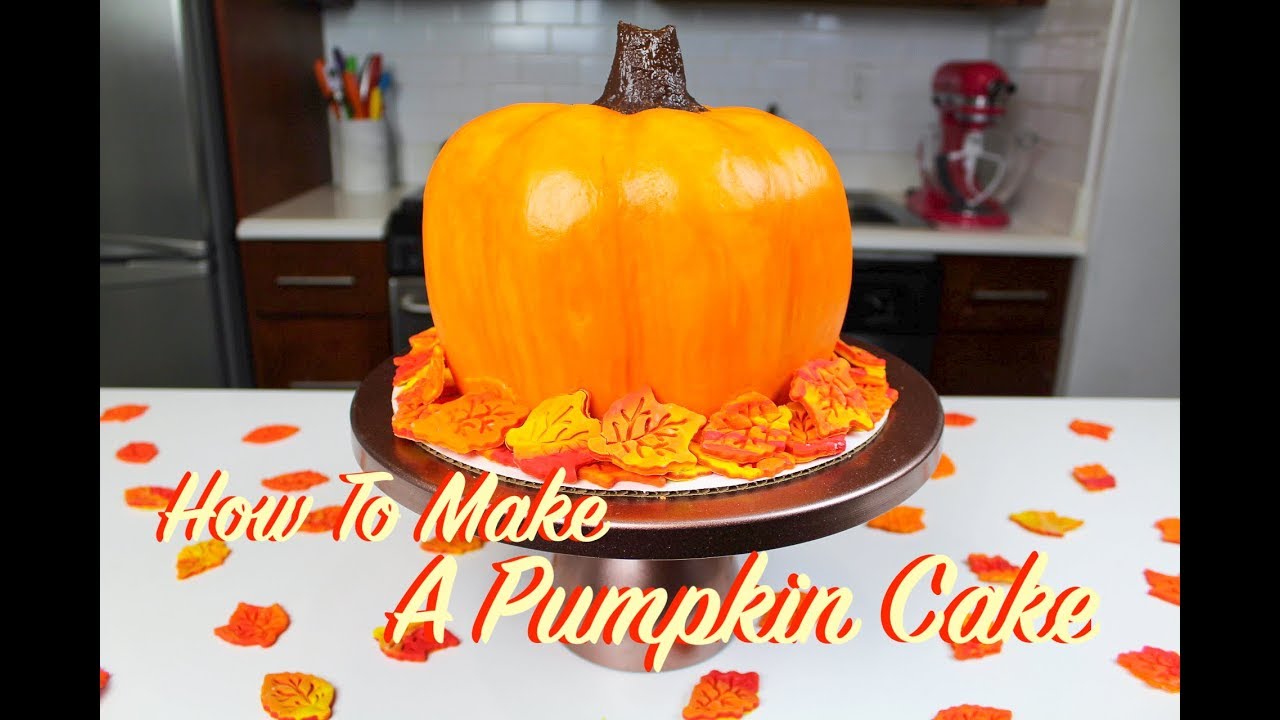 Pumpkin Pie-Filled Pumpkin Cake | CHELSWEETS