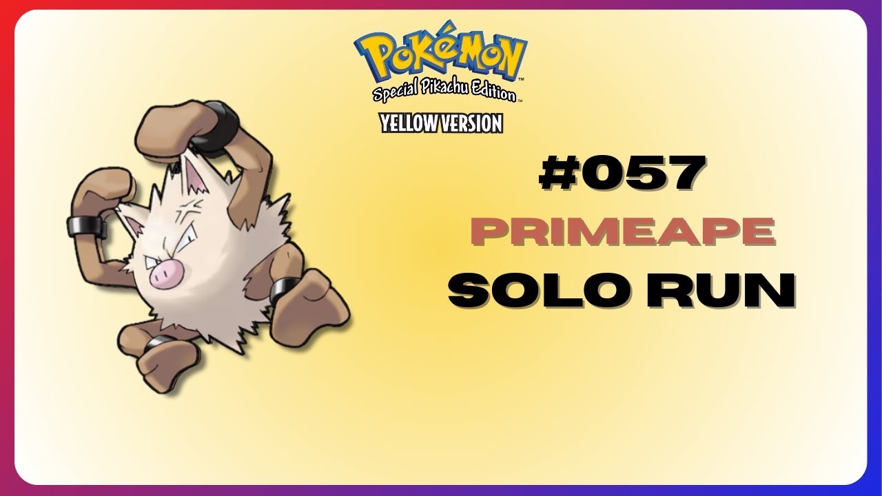 How Good is Primeape in Pokémon Yellow? | Solo Run