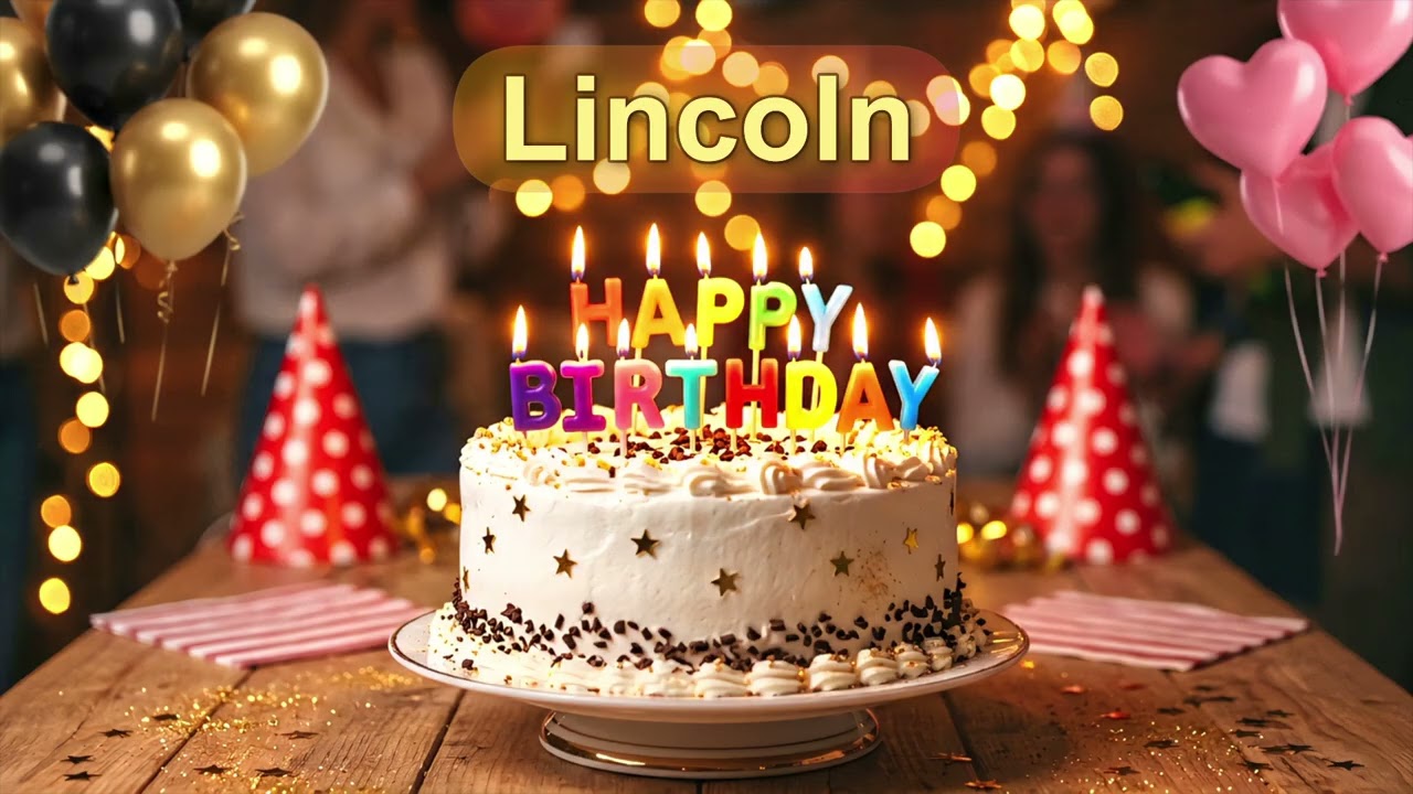Happy Birthday Lincoln  Personalized Birthday Song Cake Cutting