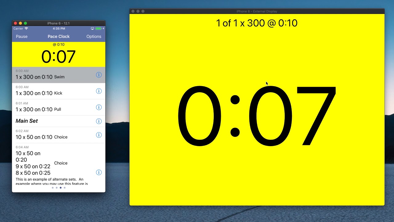 Using the Pace Clock